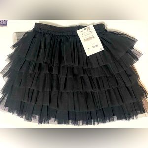 Zara Kids Black Tulle Layered Skirt - size 9 NWT